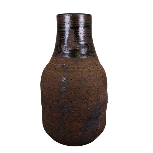 Vintage Studio Pottery Bottle – Signed “Dutton” 1962, Rustic Stoneware Vase with - Picture 3 of 6